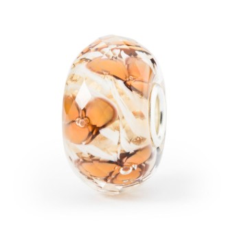 1 - Trollbeads Coral Orchid TGLBE-30083 orange glass