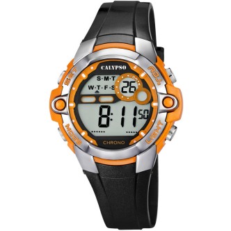 1 - Orologio digitale uomo Calypso arncione e nero K5617/4 plastica