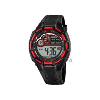 1 - Calypso black and red digital watch for men K5625 / 4 plastic