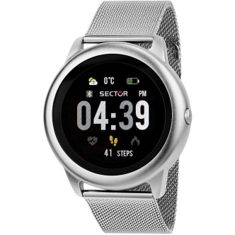 1 - Smartwatch man Sector S-01 silver Milan jersey R3253157001