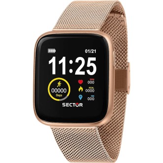 1 - Smartwatch unisex Sector S-04 rettangolare rosato Maglia Milano R3253158002