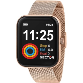 1 - Smartwatch unisex Sector S-03 Smart rettangolare rosato Maglia Milano R3253282002