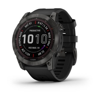 1 - Garmin Fenix ​​7 Sapphire Solar Titanium Carbon rey DLC 010-02541-11 men's watch