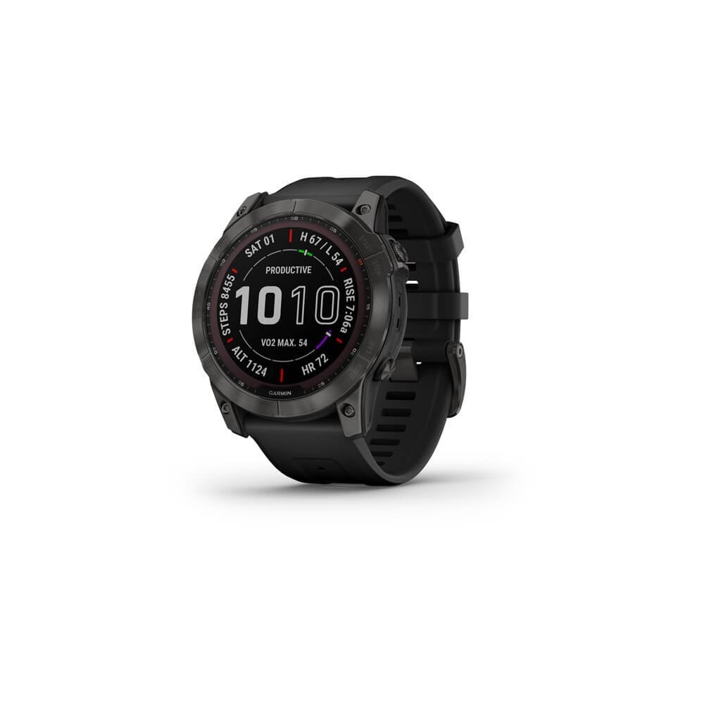 1 - Orologio uomo Garmin Fenix 7 Sapphire Solar Titanium Carbon rey DLC 010-02541-11