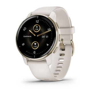 1 - Orologio Garmin uomo Venu 2 Plus Ivory 010-02496-12 cassa acciaio cinturino silicone