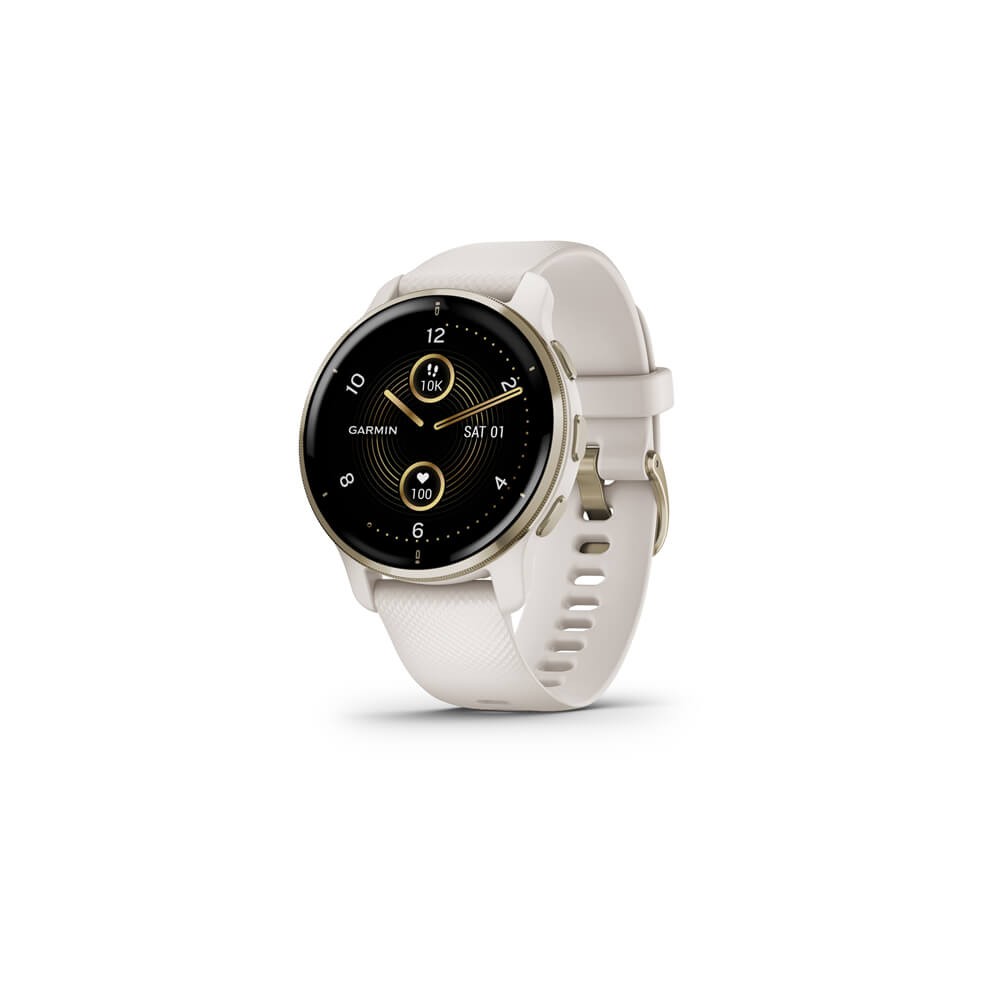 1 - Orologio Garmin uomo Venu 2 Plus Ivory 010-02496-12 cassa acciaio cinturino silicone