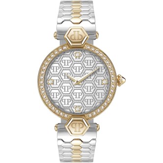 1 - Philip Plein Couture woman time only watch silver and golden PWEAA0521 steel case