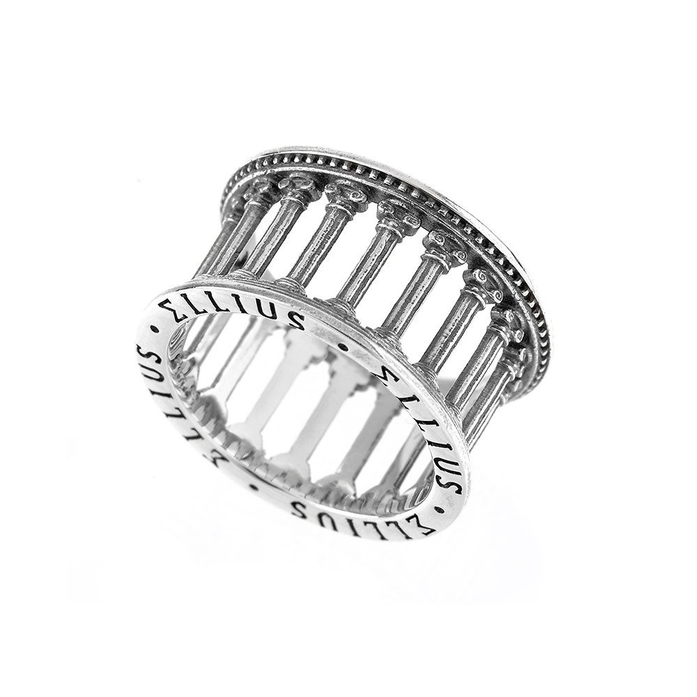 1 - Roman temple ring Ellius Jewelery woman R086 / 14 / RV Silver 925 Ellius collection