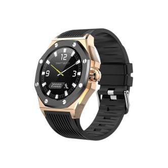 1 - Paul Edward men's smartwatch black PE002C octagonal case silicone strap