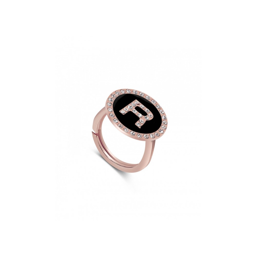 1 - Woman ring letter R AMINIAG / 2C-R 925 silver with zircons My Letters collection