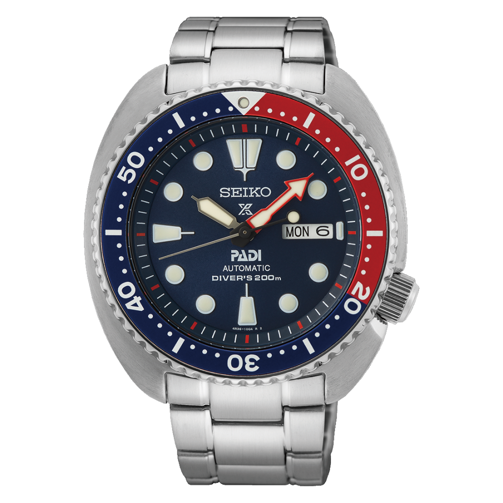 1 - Seiko Padi turtle Prospex red and blue men's watch SRPE99K1