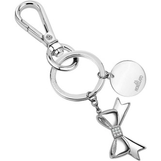 1 - Keychain woman bow Morellato SD0608 polished steel with crystals