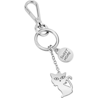 1 - Keychain woman cat Sweet Home Morellato SD7142 polished steel