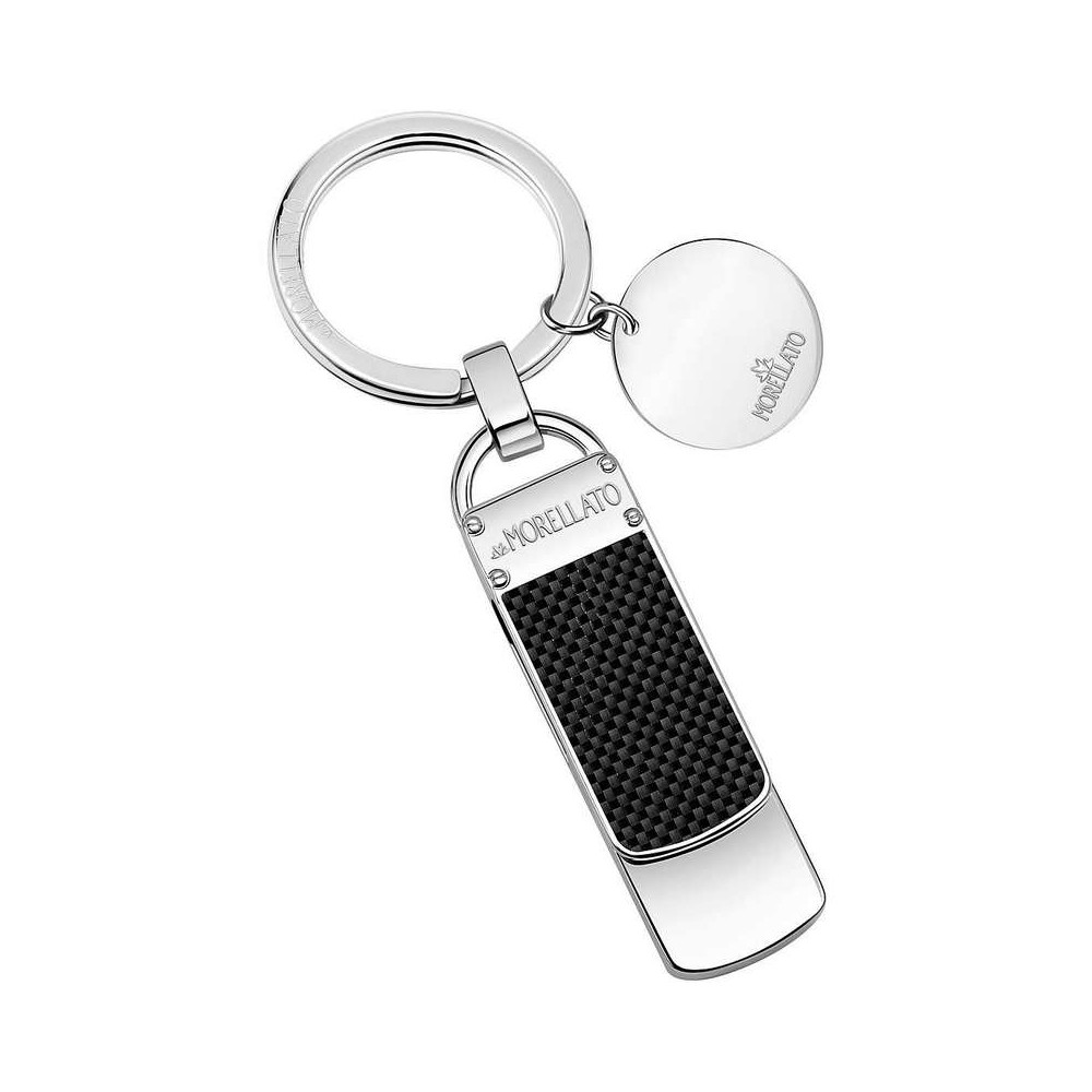 1 - Keychain woman USB key Morellato SU2706 steel and carbon fiber