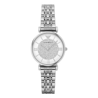 1 - Orologio solo tempo donna Emporio Armani Gianni T-Bar acciaio con cristalli AR1925