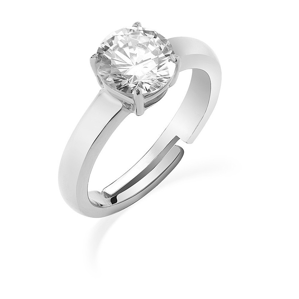 1 - Solitaire woman ring zircon Amen Silver 925 ANFEBB2