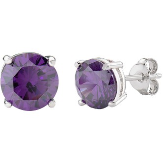 1 - Purple Light point woman earrings Silver Amen ORFEBVI