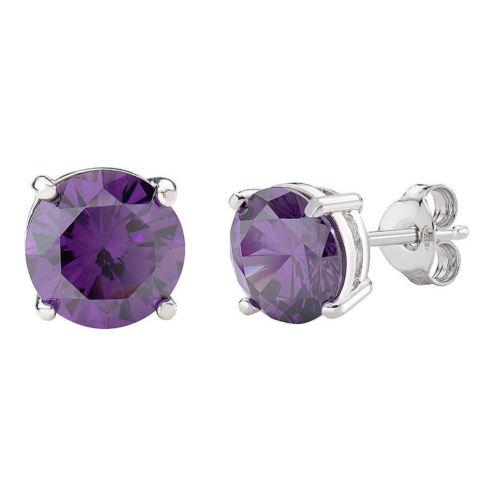 1 - Purple Light point woman earrings Silver Amen ORFEBVI