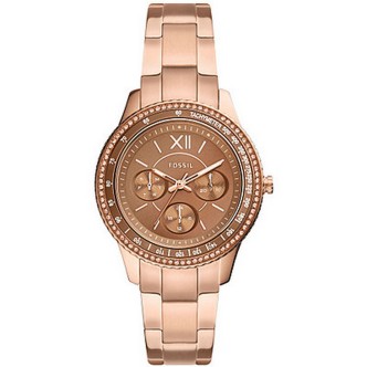 1 - Orologio multifunzione donna Fossil Stella rosato ES5109 acciaio