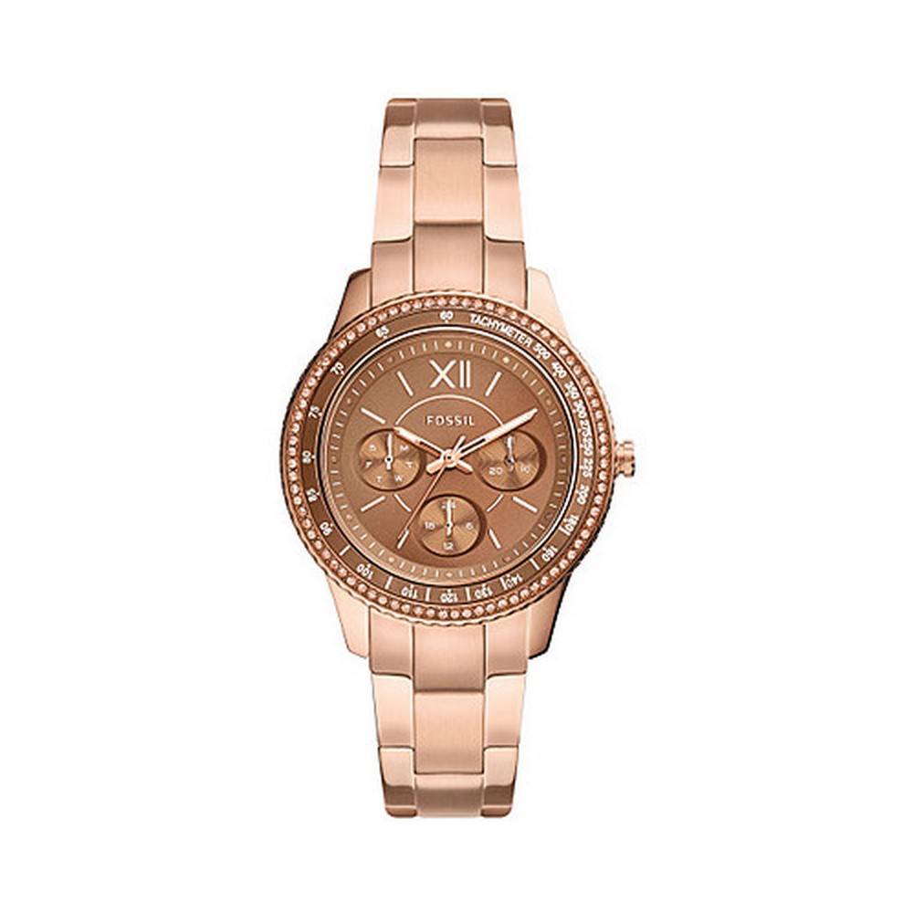 1 - Fossil Stella rosato women's multifunction watch ES5109 steel