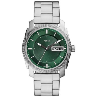 1 - Fossil Machine FS5899 steel man only time watch green dial