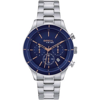 1 - Breil Dude men's chronograph watch blue steel background EW0552