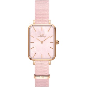 1 - Orologio Daniel Wellington Quadro Coral Madreperla rosa DW00100509 acciaio