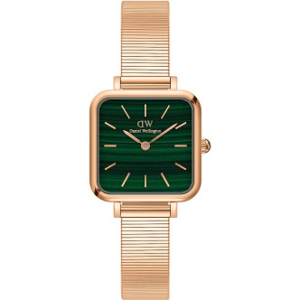 1 - Daniel Wellington Quadro Studio rosé green women's watch DW00100520 steel