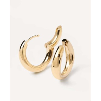 1 - PDPaola woman hoop earrings golden 925 Silver AR01-473-U