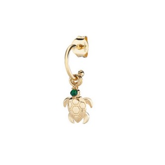 1 - Woman single earring Amen Golden tortoise Silver 925 ORMOANTAGV