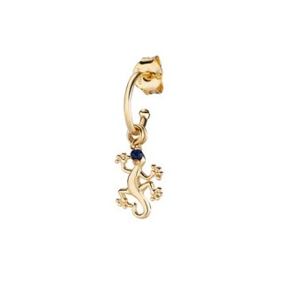 1 - Woman single earring Amen Gecko golden Silver 925 ORMOANGEGBL