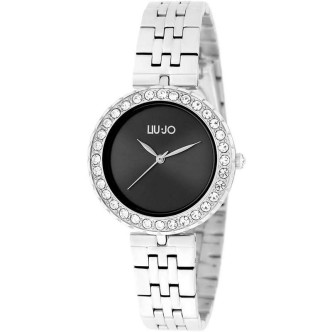 1 - LiuJo Crystal Chic black woman time only watch TLJ1704 steel