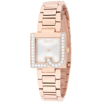 1 - Orologio solo tempo donna LiuJo Giulia rosato rettangolare TLJ1823 acciaio