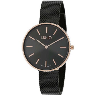 1 - LiuJo Glamor Globe black woman time only watch TLJ1565