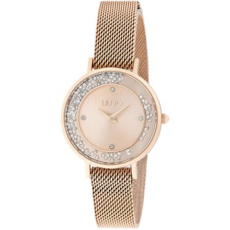 1 - Liu Jo Mini Dancing Slim woman time only watch pink with steel crystals TLJ1693