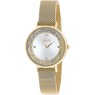 1 - Liu Jo Mini Dancing Slim woman time only watch golden with steel crystals TLJ1692