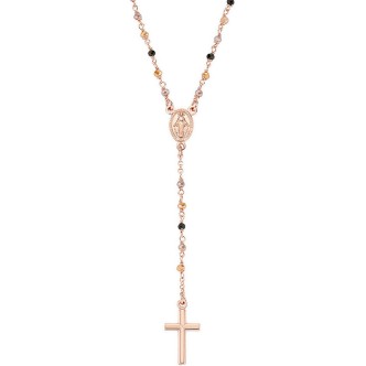 1 - Rosary woman necklace Amen in 925 silver with crystals CRO10RMMM4