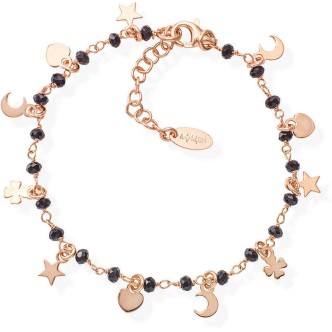 1 - Bracciale donna Amen rosato con charms Argento 925 BRLAMRN