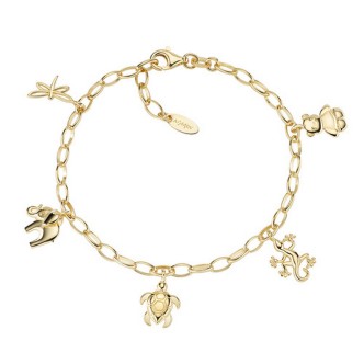 1 - Amen Natura woman golden bracelet Silver 925 BRANMTEG1