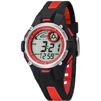 1 - Calypso Dame / Boy red and black digital watch K5558 / 5