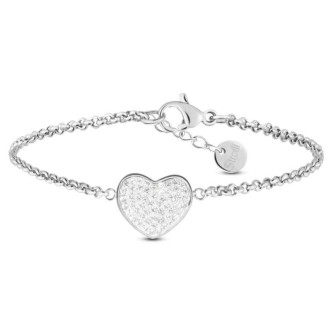 1 - Bracciale donna Stroili Lady Phantasya acciaio cuore e cristalli 1670578