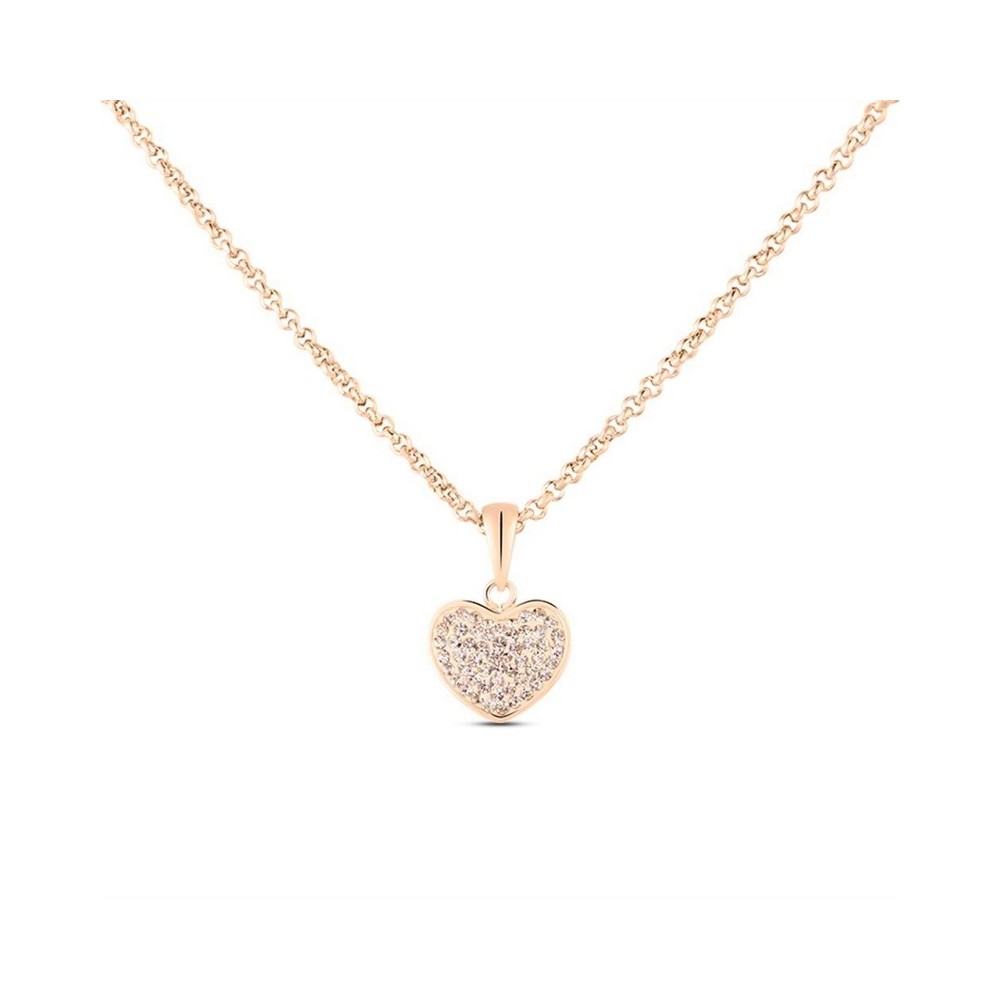 1 - Stroili Lady Phantasya woman necklace in pink steel with heart and crystals 1670585