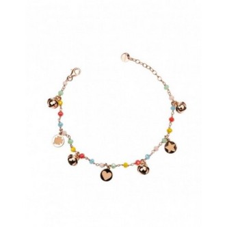 1 - Bracciale donna Rue des Mille Gipsy Chic Argento 925 rosato pietre multicolor BR-GIP 1 V4