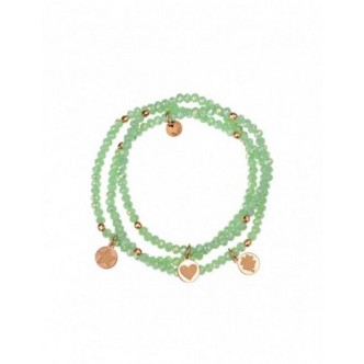 1 - Bracciale elastico donna Rue des Mille Gipsy Chic acquamarina Argento 925 BR-GIP PCOL ACQ