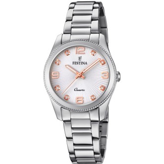 1 - Watch Festina Solo Tempo woman analog steel strap model F20208 / 1 Boyfriend