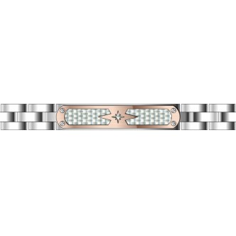 1 - Zancan man bracelet 316L steel with pink carbon plate EHB297