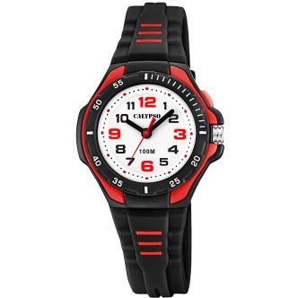 1 - Calypso Sweet Time red and black child time only watch K5757 / 6