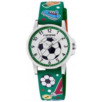 1 - Calypso Junior green football watch only time K5790 / 2