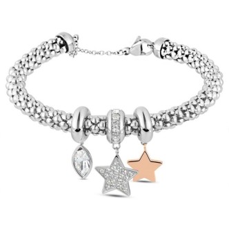 1 - Bracciale donna Stroili Lady Chic stella acciaio e cristalli 1674552