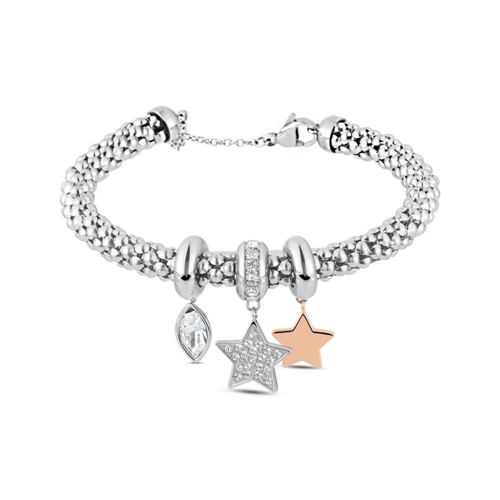 1 - Bracciale donna Stroili Lady Chic stella acciaio e cristalli 1674552